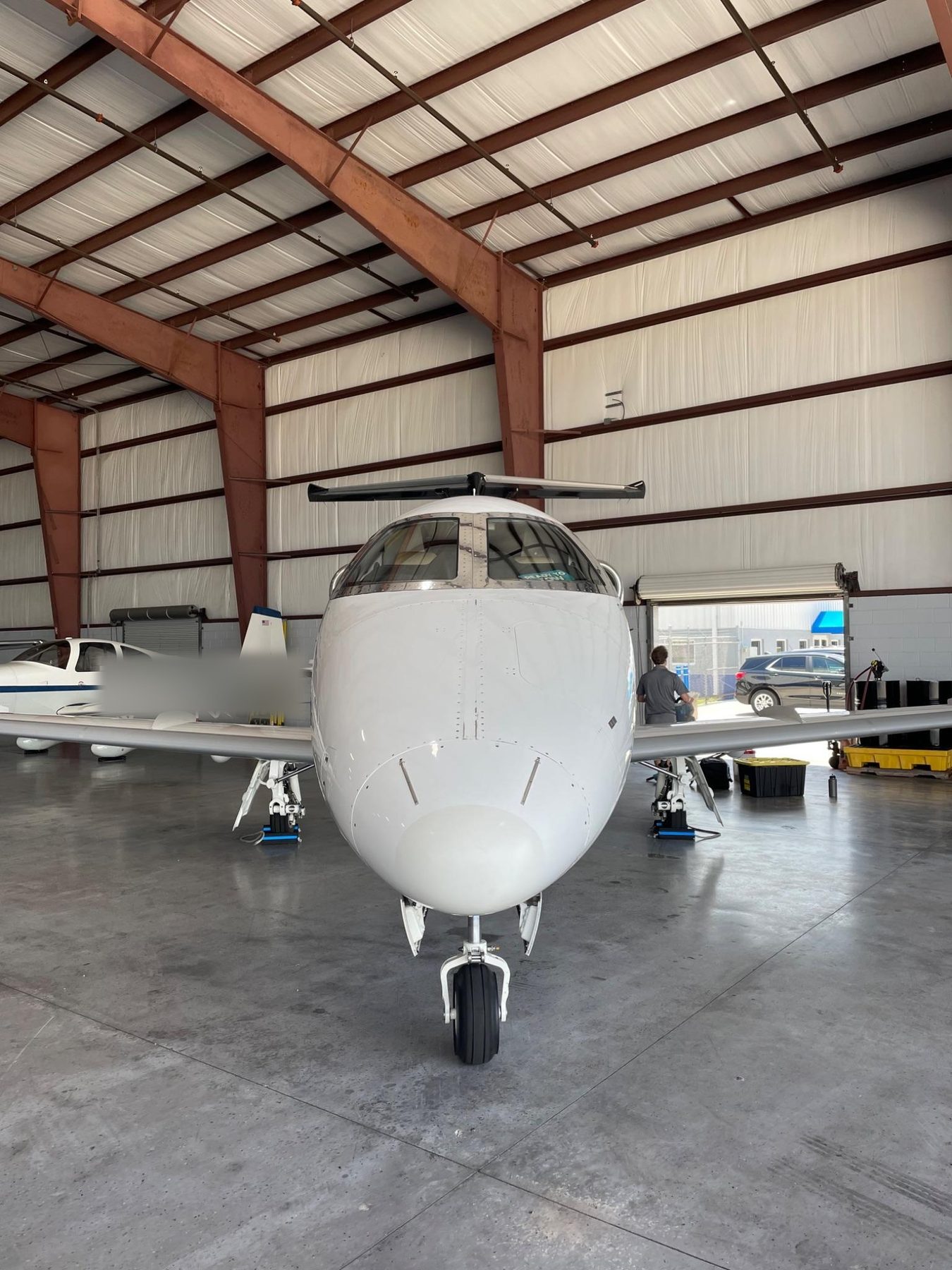 Citation jet, nose-on view