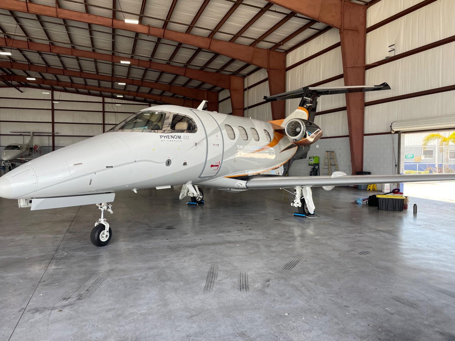 Phenom 100 light jet, nose view